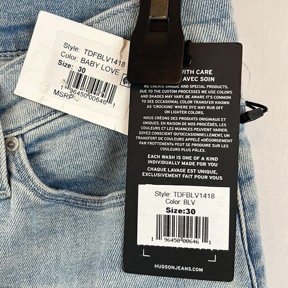 Hudson Jeans Nico Mid-Rise Super Skinny Jeans- Baby Love- Size 31- NWT - Picture 2 of 13